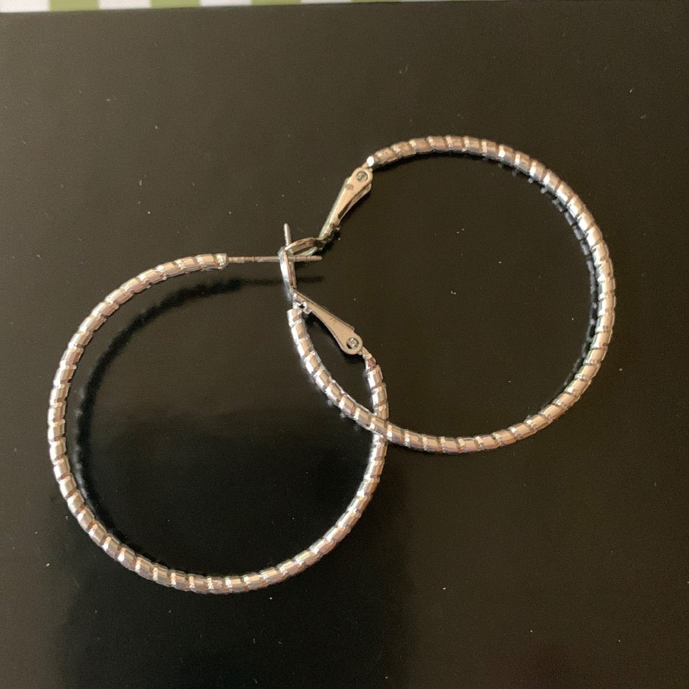 Silver hoop earrings